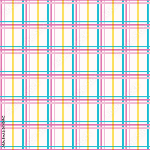 Small Summer Plaid Graphic Seamless Pattern Pink Teal Yellow Check Vector Illustration Gender Neutral Baby Wallpaper Design Scandi Tartan Checkered Lines Traditional Home Decor Textile Background Stock Vector Adobe Stock adobe stock