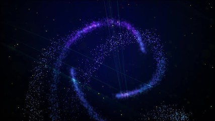 Wall Mural - A magic mystical dance of blue rays in space, made of stardust particles, composing a spiral. Great for company openers, intros, presentations.