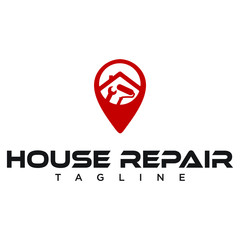 Poster - Home repair logo . House Home Improvement Logo Design .Creative House Renovation Service logo design. Modern Real Estate Logo. Company, home.