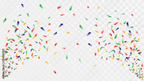 Cuadros en Lienzo Shot of confetti crackers on a transparent background, celebration and celebrati