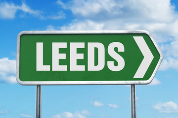 Leeds Road Sign