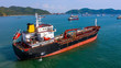 © Kalyakan - Aerial view oil / chemical tanker in open sea, Refinery Industry cargo ship.