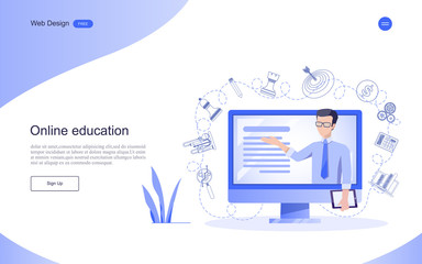 education concepts for web banners.online education, online training courses, distance education, so