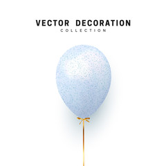 Balloon isolated on white background.
