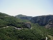 View of the valley of Meteora, St.Barbara monasteri