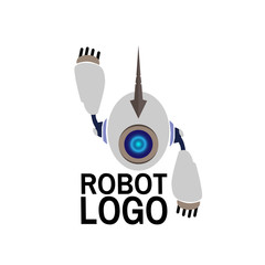 Sticker - Robot logo icon for technology company