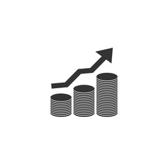Poster - Revenue icon in simple design. Vector illustration