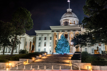 Wall Mural - Alabama State Capitol at Night