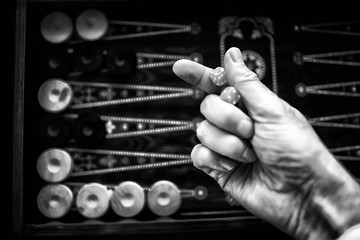 Wall Mural - backgammon traditional oriental game, macro background gambling