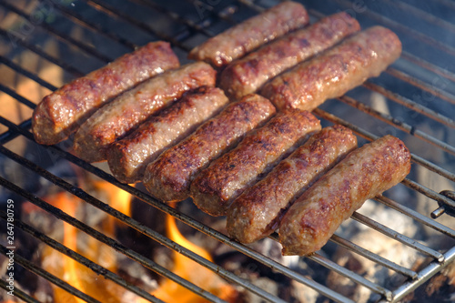 Grillen: Cevapcici, Tschewaptschitschi - Buy this stock photo and ...