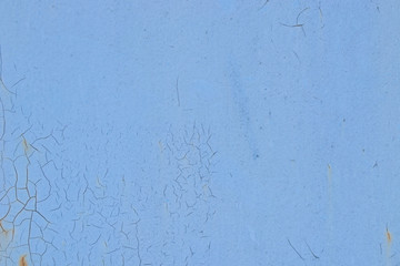 Wall Mural - blue metal painted wall background texture