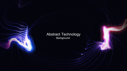 Wall Mural - abstract technology background with light effect