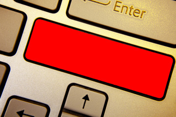 Leinwandbilder - Design business Empty template isolated Minimalist graphic layout template for advertising . Keyboard red key Intention create computer computing reflection document