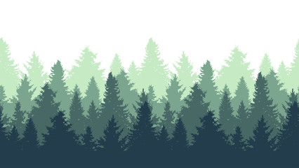 fir trees seamless pattern