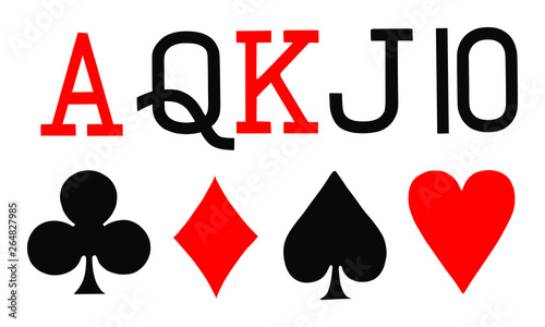 Set Of Playing Card Symbols Vector On White Background Spade Heart Club Diamond Ace Queen King Jack Poker Card Symbol Stock Vector Adobe Stock Set Of Playing Card Symbols Vector On White Background Spade Heart Club Diamond Ace Queen King Jack Poker Card Symbol Stock Vector Adobe Stock