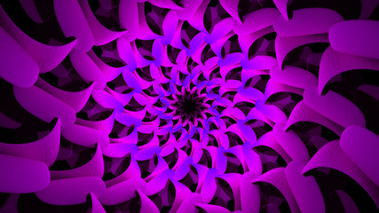 Wall Mural - Retro vortex trippy dmt concept in retro purple and blue