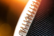 Electric hair clipper blade close up