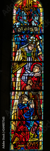 Fotomural Saint Louis IX of France - Stained Glass in Sacre Coeur