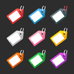 Poster - labels and price tags set. flat design. vector illustration
