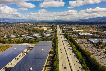 Wall Mural - Aerial drone photo Apple Park Cupertino CA