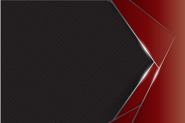 Wall Mural - black and red background overlap layer dimension with line design for modern background or website