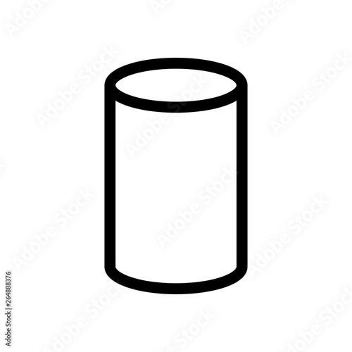 Fotomural Cylinder Math Geometry 3D Icon Vector