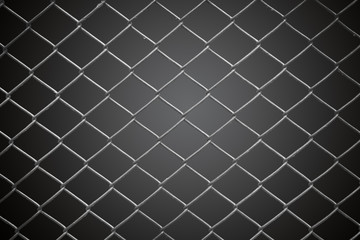  chain link fence with black background