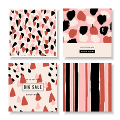 Sticker - Abstract Design Square Templates