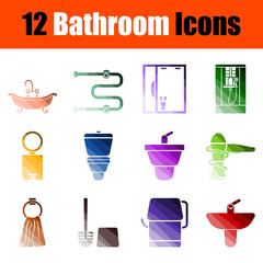 Canvas Print - Bathroom Icon Set