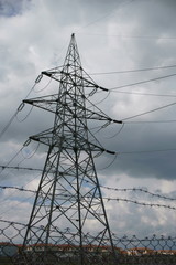 High voltage electricity transmission pylon