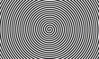 Spiral circle in black color on the white background. Black and white lines swirl.