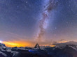 Milky way Matterhorn , Zermatt , Switzerland.