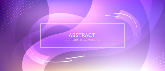 Poster - Abstract banner with a gradient shapes and blur 