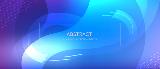 Poster - Abstract banner with a gradient shapes and blur 