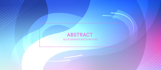 Poster - Abstract banner with a gradient shapes and blur 