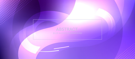 Poster - Abstract banner with a gradient shapes and blur 