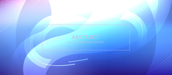 Poster - Abstract banner with a gradient shapes and blur 