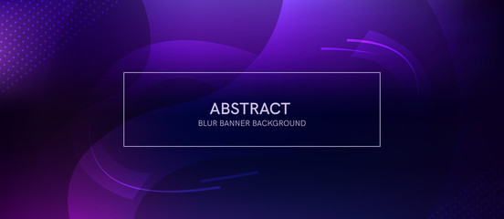 Wall Mural - Abstract banner with a gradient shapes and blur 