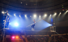 Tightrope Walkers At The Circus.