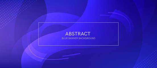 Poster - Abstract banner with a gradient shapes and blur 