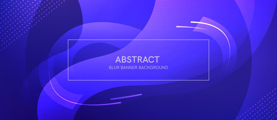 Poster - Abstract banner with a gradient shapes and blur 