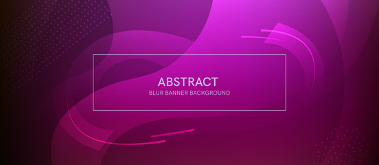 Poster - Abstract banner with a gradient shapes and blur 