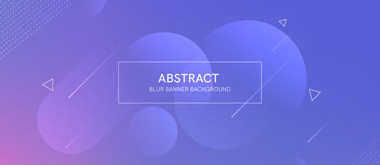 Poster - Abstract futurictic banner with a gradient shapes and blur 