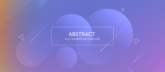 Poster - Abstract futurictic banner with a gradient shapes and blur 
