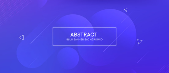 Poster - Abstract futurictic banner with a gradient shapes and blur 
