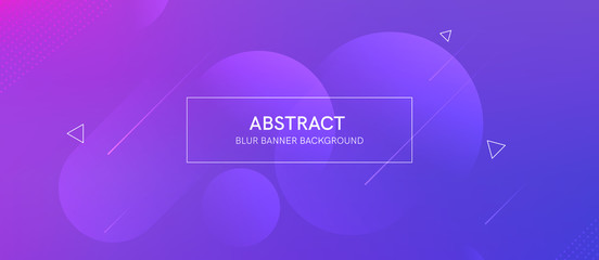Poster - Abstract futurictic banner with a gradient shapes and blur 