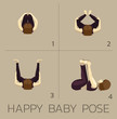 © bullet_chained - Happy Baby Pose Yoga Manga Tutorial How Cartoon Vector Illustration