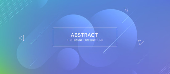 Poster - Abstract futurictic banner with a gradient shapes and blur 