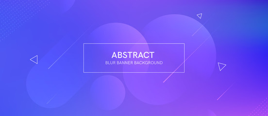 Poster - Abstract futurictic banner with a gradient shapes and blur 