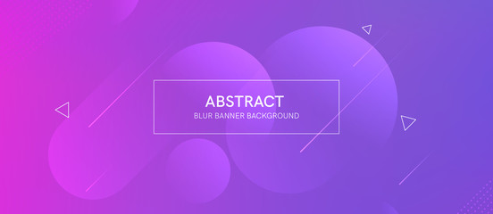 Poster - Abstract futurictic banner with a gradient shapes and blur 